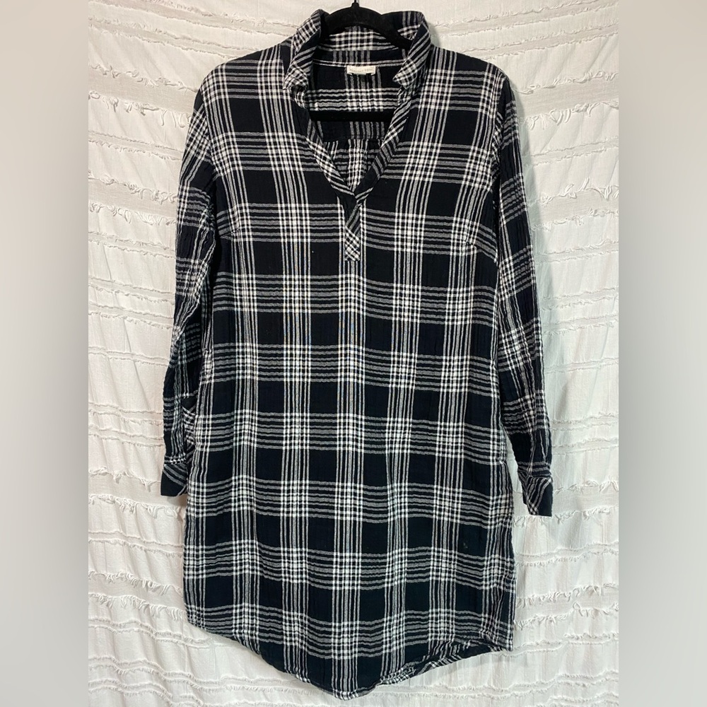 Garnet Hill plaid tunic dress